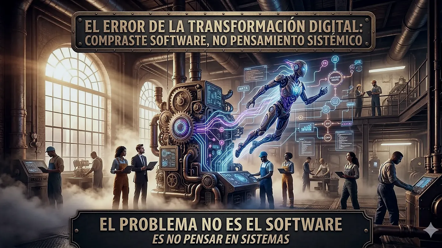 El error de la transformación digital: compraste software, no pensamiento sistémico
